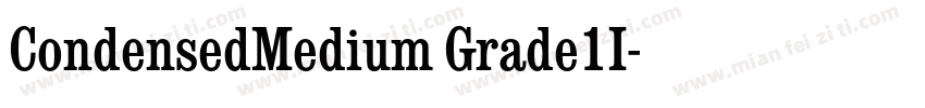 CondensedMedium Grade1I字体转换
